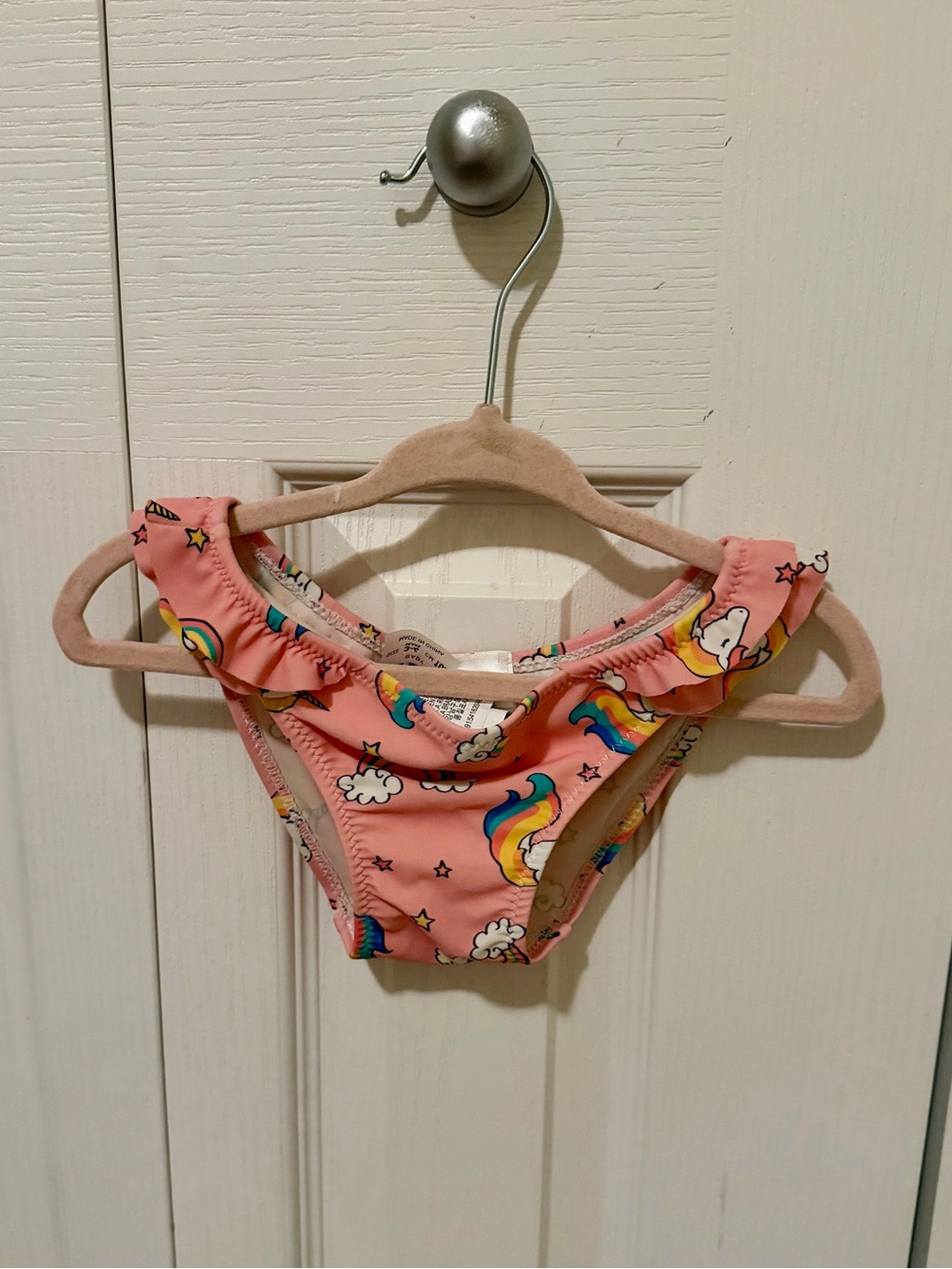 Zara Pink Unicorn & Rainbow Kids Bikini Bottoms